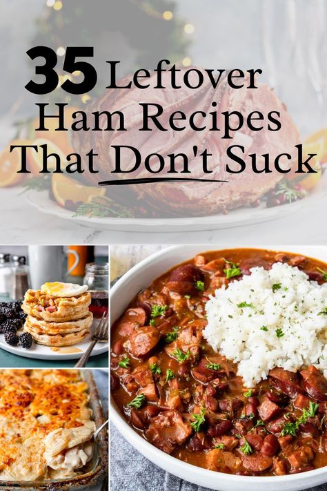 Recipes With Cooked Ham, Recipes Using Ham, Ham Bone Recipes, Ham Dinner Recipes, Healthy Ham, Smoked Ham Recipe, Ham Steak Recipes, Honey Baked Ham Recipe, Ham Casserole Recipes