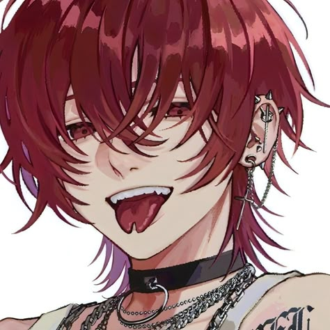 Red Hair Anime Guy, Red Hair Boy, Anime Red Hair, Red Hair Men, Yandere Boy, 캐릭터 드로잉, Gothic Anime, Guy Drawing, Character Design Male