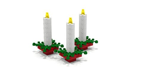 LEGO Candle Christmas Ornaments by Peter Johnston Lego Candle, Lego Christmas Ornaments, Lego Ornaments, Christmas Lego, Lego Christmas Village, Lego Christmas Tree, Lego Tree, Lego Advent Calendar, Lego Advent