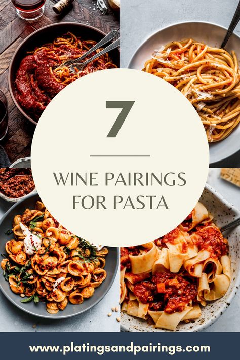 Best Wine with Pasta // Pairings Advice Wine And Dinner Pairings, How To Pair Wine With Food, Wine Pairings With Italian Food, Wine Dinner Menu Ideas, Pasta Pairings, Wine Pairings With Food, Cabernet Sauvignon Pairing, Red Wine Pairing Food, Pasta With Wine