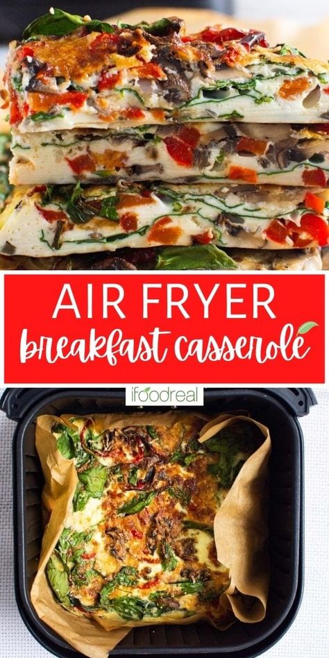 Air Fryer Breakfast Casserole is quick to prepare, versatile, healthy, and packed with veggies (and optional meat) for a fluffy and flavorful breakfast! Swap out the fillings based on season for a breakfast that will never become boring. Meals For Family Of 5, Healthy Frugal Meals, Cheap Lunch Ideas For Work, Cheap Dinner Ideas For Family, Cheap Soup Recipes, Greens Breakfast, Cheap Soup, Cheap Casserole Recipes, Air Fryer Breakfast