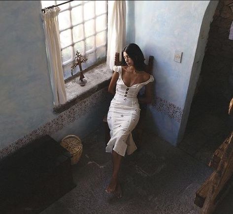 Italian Summer, The Beauty, A Woman, Editorial, White Dress, Vanity, Beauty, White, Dressing Table