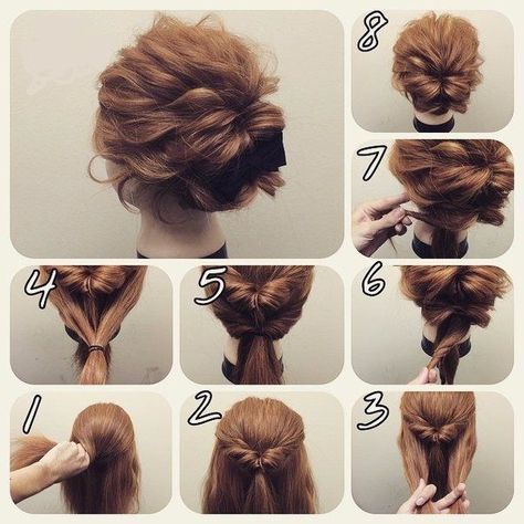 18 Pretty Simple Bun Hairstyles Tutorials for 2018 Chignon Simple, Hair Fancy, Hairstyle For Long Hair, Easy Bun Hairstyles, Hair Bun Tutorial, Hair Arrange, Fancy Hairstyles, Short Hair Updo, Girl Short Hair