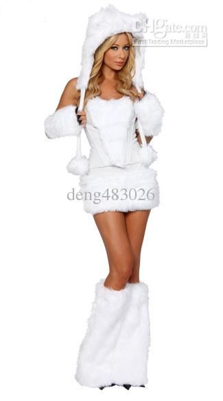 Wholesale Halloween Dress - Buy Free Shipping Faux Fur Sexy Wolf Costume White,sexy Halloween Costumes,halloween Dress,women's Costumes, $34.78 | DHgate Polar Bear Costume, Corset And Skirt, Bear Halloween, Corset Costumes, Cute White Dress, Bear Costume, Animal Costumes, Cat Woman Costume, Halloween Party Costumes