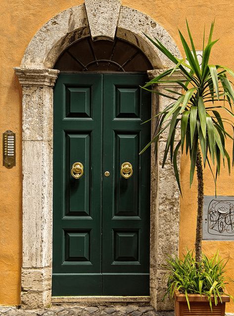 Lafayette Green, Garage Door Types, Front Door Paint Colors, Stylish Doors, Porte Cochere, Door Paint Colors, Painted Front Doors, Cool Doors, Front Door Colors