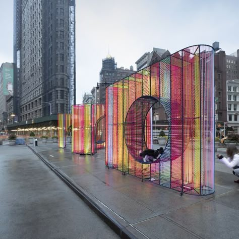 Colored Glass Architecture, Public Installation, Urban Furniture, Street Furniture, Environmental Design, Art Installation, Booth Design, Outdoor Art, Public Art