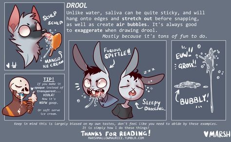 Drool Reference, How To Draw Drool, Drool Drawing, Blood Tutorial Digital Art, Drool Art, Comic Tutorial, Art Advice, Art Help, Digital Painting Tutorials