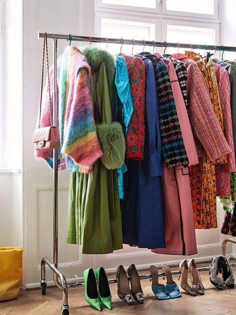 Colorful Wardrobe, Spring Capsule, The Zoe Report, Spring Capsule Wardrobe, Suit Style, Fashion Weeks, Style Crush, Closet Design, Clothing Rack