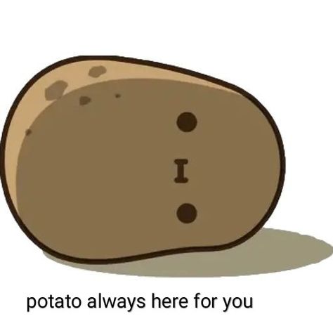 potato Tayto Potato Wallpaper, Positivity Potato, Potato Drawing Cute, Potato Emoji, Potato Tattoo, Potato Character, Potato Picture, Potato Puns, Positive Potato