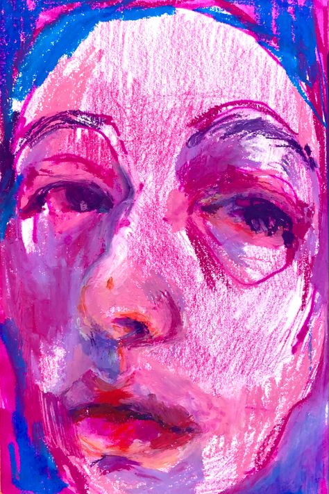 Oil Pastel Life Drawing, Surrealism Colored Pencil, Oil Pastel Color Combinations, Color Pencil Art Aesthetic, Oil Pastel Mixed Media, Face Drawing Colored Pencil, Oil Pastel Reference, Abstract Oil Pastel Art, Oil Pastel Face