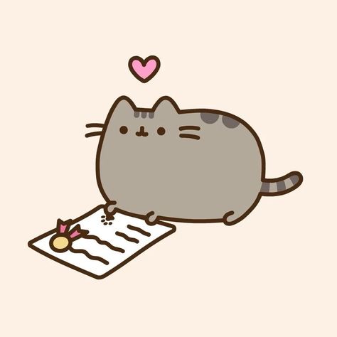 Pushing Cat, Pusheen Love, Pusheen Stickers, Go Sign, Kawaii Cat Drawing, Pusheen Cute, Pusheen Cat, Cat Icon, Kawaii Doodles