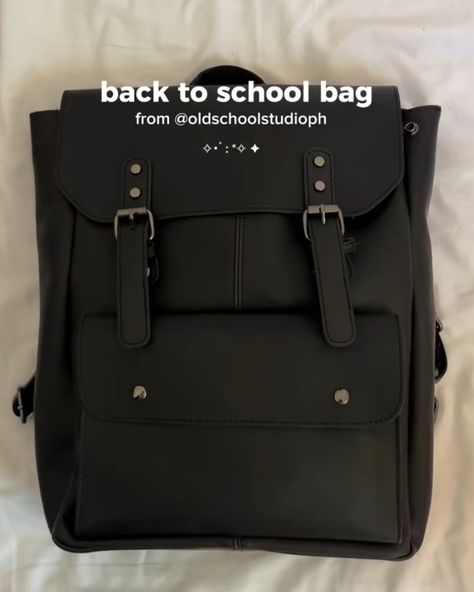 school bag aesthetic ideas romanticizing school Black School Bag Aesthetic, School Bag Aesthetic, Vintage School Bag, Uniform Aesthetic, High School Bags, Private Academy, Black School Bags, Romanticizing School, Back To School Bags