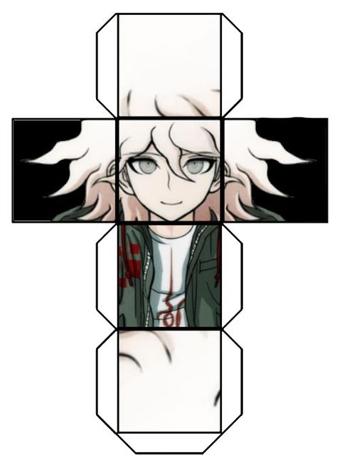 Danganronpa Papercraft, Paper Cube, The Hills Have Eyes, Anime Paper, Paper Craft Tutorials, Paper Doll Template, Papercraft Templates, Nagito Komaeda, Paper Crafts Origami