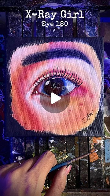 Anna The Artist🎨 on Instagram: "Oil Painting a Realistic EYE in Seconds!
Big thanks to @xraygirl_ for volunteering her eye!

 Eye painting 180 of 200

This is on a 5”x5” canvas preped with black gesso by @goldenpaints & I used oil paints by @gamblincolors. 

#theeyeproject #painting #oilpainting #eyepainting #art #browneyes #blueeyes #hazel #greeneyes #blueeyes #Hazeleyes #hazelgreeneyes #hazelgreeneyes#quoteoftheday #art" Hazel Green Eyes, Used Oil, Eye Eye, Realistic Eye, Eye Painting, Big Thanks, Hazel Eyes, Oil Paints, Girls Eyes