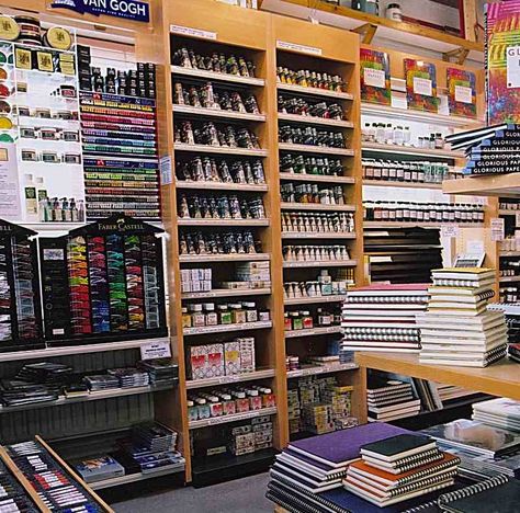 Art Supply Collection, Art Supplies Store Aesthetic, Art Supply Store Interior, Art Supply Store Aesthetic, Art Store Aesthetic, Art Shop Aesthetic, Art Shop Interior, Aesthetic Art Supplies, Art Supply Shop