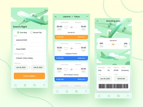 Airplane App, Flight Booking App, Flight Booking, Booking App, Singapore Airlines, Freelance Work, App Ui Design, Round Trip, Arts And Crafts Projects