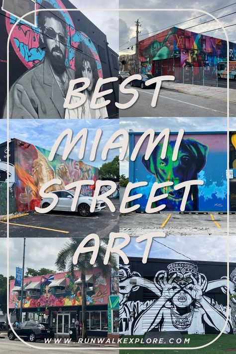 Miami Graffiti, Miami Street Art, Wynwood Walls Miami, Miami Street, Wynwood Walls, Best Street Art, Graffiti Murals, Wellness Travel, Graffiti Art