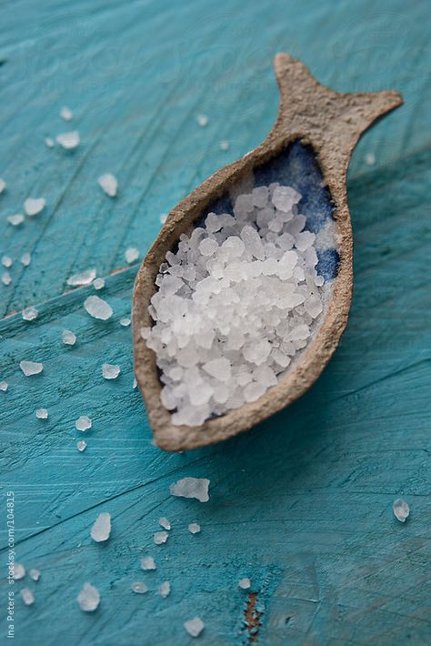 Food: Sea Salt in a little Bowl by ina | Stocksy United Italian Pantry, Dark Nautical, Herb Seasoning, Patterns Wallpaper, Cute Patterns Wallpaper, Alchemy, Sea Salt, Salt And Pepper, Real Life