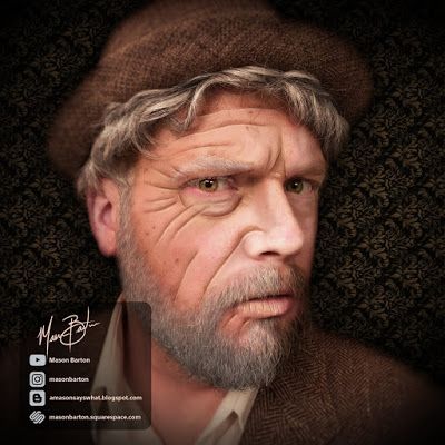 a Mason says what?: Old Man Makeup Old Age Makeup Men, Male Theatre Makeup, Old Man Makeup Tutorial, Aged Makeup, Ageing Makeup, Old Man Makeup, Beard Makeup, Old Man Costume, Theater Makeup