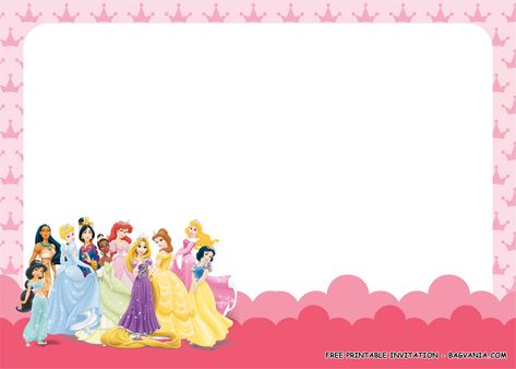 Get (Free Printable) - Adorable Princess Birthday Party Kits Template #free #freeinvitation2019 #birthday #disney #invitations #invitationtemplates Disney Princess Background, Princess Background, Disney Princess Names, John Deere Birthday Party, Hotwheels Birthday Party, Disney Classroom, 20th Birthday Party, Hot Wheels Birthday, 10 Birthday