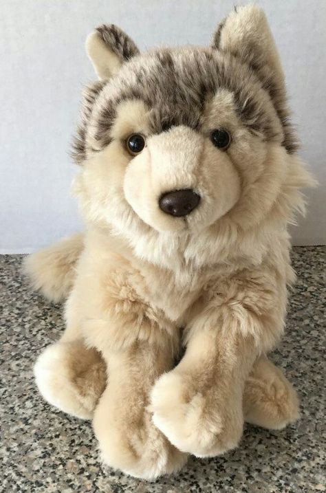 Webkinz Signature, Wolf Stuffed Animal, Wolf Plush, Wolf Stuff, Timber Wolf, Silly Dogs, Dog Items, Cute Stuffed Animals, Plush Animals