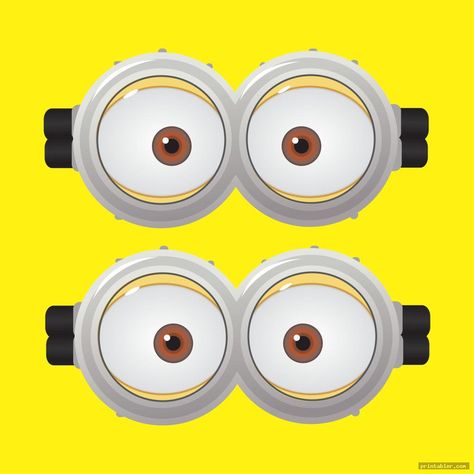 Minion Stickers Free Printable, Diy Minion Goggles, Minion Goggles, Minion Stickers, Minion Costume, Diy Minions, Minion Costumes, Minion Cake, Birthday Cake Topper Printable