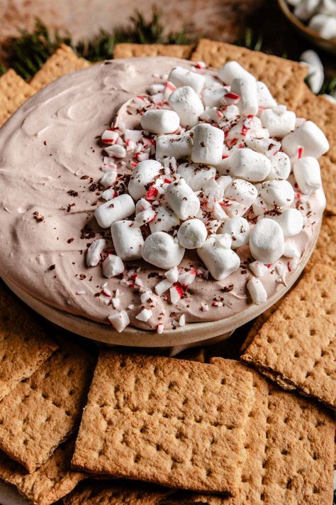 If you’re looking for an easy, delicious, sweet treat to share at holiday parties and gatherings, then this Hot Chocolate Dip is for you! Imagine all the flavors of hot cocoa in a creamy, yummy dip. Serve this sweet dip with your favorite cookies and crackers, fresh fruit, and more! Merry Dipmas Ideas, Hot Chocolate Dip Cool Whip, Hot Cocoa Cheesecake Dip, Sweet Christmas Dips, Gluten Free Dessert Dip, Hot Coco Dip, Dipsmas Party, Hot Cocoa Dip Recipe, Dip For Graham Crackers