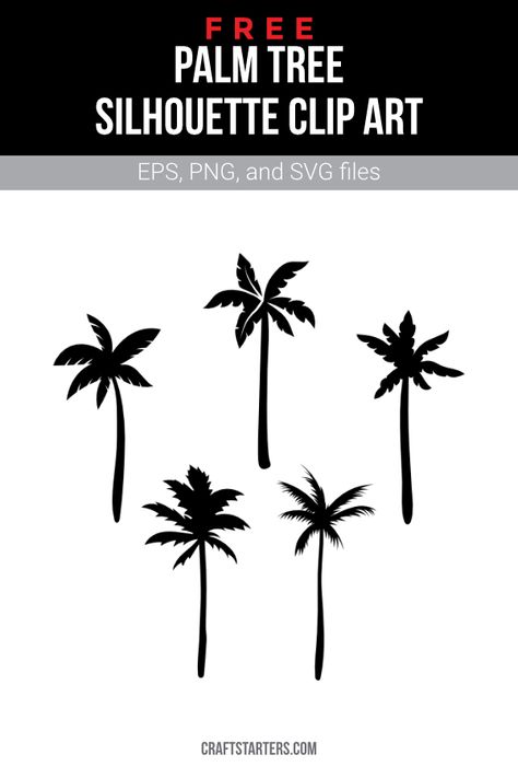 Palm Tree Clip Art, Tattoo Party, Funny Illusions, Palm Tree Silhouette, Tree Stencil, Silhouette Clip Art, Tree Svg, Tree Silhouette, Tree Free