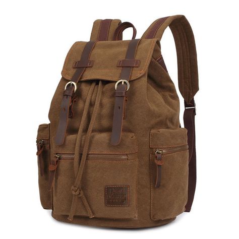 Cottagecore Bag, Canvas Backpack Men, Canvas Backpacks, Hiking Bag, Backpack Pattern, Vintage Backpacks, Laptop Rucksack, Camping Backpack, Waterproof Backpack