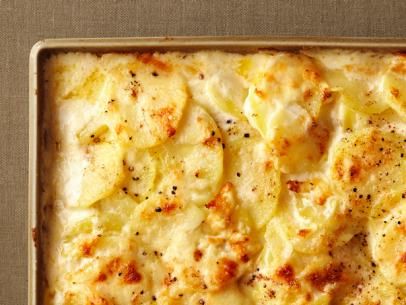 Four-Cheese Scalloped Potatoes Recipe : Food Network Kitchen : Food Network Cheese Scalloped Potatoes, Easter Side Dishes, Scalloped Potato Recipes, Cheese Potatoes, Think Food, Asiago, Cheesy Potatoes, Scalloped Potatoes, Julia Child