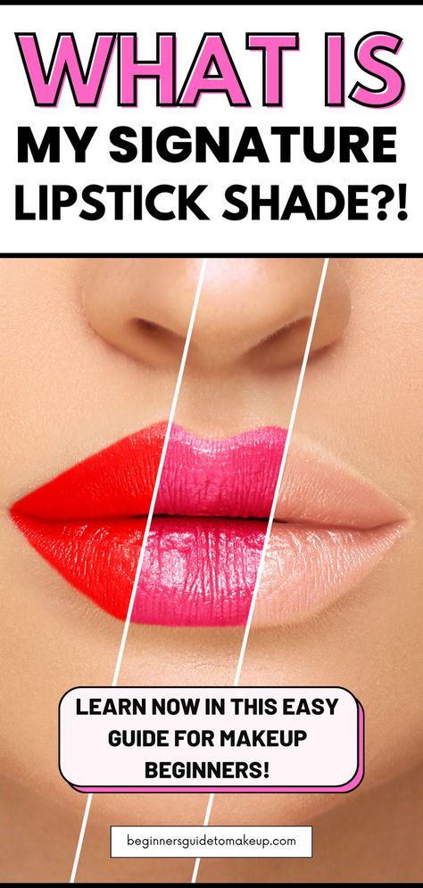 Lipstick is an outstanding makeup product that offers an endless range of shades! Because of this, finding the correct shade can immediately get confusing. There are various factors that play into what lipstick is best for you, and in this blog post, you’re going to learn exactly what your perfect lipstick shade is. Lipstick By Skin Tone Range, How To Choose Lipstick Color Skin Shades, How To Pick The Right Lipstick Color, Best Fall Lipstick Colors, Shades Of Lipstick, How To Find Your Perfect Lipstick Shade, How To Pick Lipstick Colors, How To Find The Right Lipstick Shade, How To Choose Lipstick Color