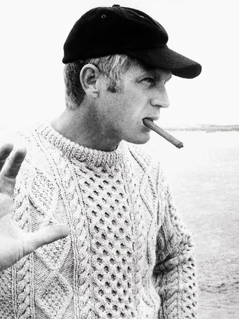 Steve Mcqueen Style, Irish Wool Sweaters, Fisherman Knit Sweater, Ali Mcgraw, Aran Sweaters, Thomas Crown Affair, Ryan O'neal, Aran Sweater, Fisherman Sweater