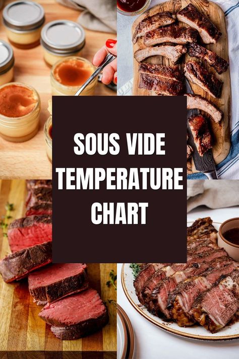 Sus Vide Recipes, Sous Vide Steak Chart, Sous Vide Temperature Guide, Sous Vide Temperature Chart, Sous Vide Chart, How To Sous Vide, Tri Tip Sous Vide, Sioux Vide Recipes, Sous Vide Time And Temp Chart