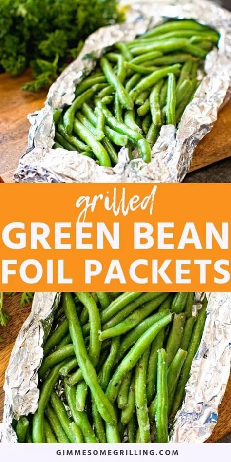 Grilled Side, Grilled Green Beans, Recipes Vegetables, Foil Pack Meals, Foil Packet Meals, Foil Packet, Grilling Sides, Healthy Grilling Recipes, Salad Pasta