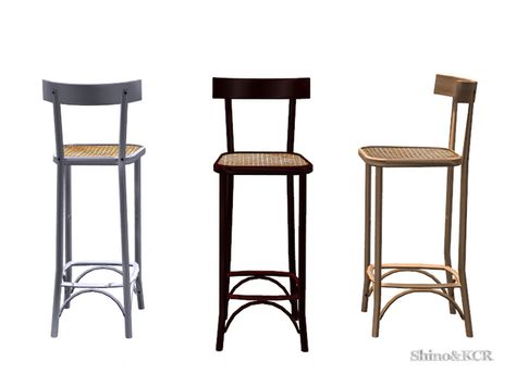 ShinoKCR's Dark Chocolate - Barstool Sims 4 Cottage, Ikea Stool, Furniture Cc, Sims 4 Tsr, Island Chairs, Rattan Bar Stools, Sims 5, Sims 4 Cc Furniture, Sims Hair