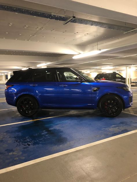 The Land Rover RANGE ROVER SPORT ESTATE 5.0 V8 S/C Autobiography Dynamic 5dr Auto Car Leasing Deal Blue Range Rover, Range Rover Svr, Range Rover Black, Land Rover Car, Range Rover Car, Luxury Cars Range Rover, Range Rover Supercharged, Luxury House Interior Design, Car Lease