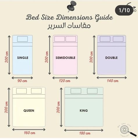 Bed dimensions cm