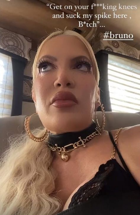 TORI Spelling was looking unrecognizable as she rocked black lingerie and a leather collar in a new photo and clip. All this comes as fans continue to speculate the actress has split from her husband, Dean McDermott. The 48-year-old took to her Instagram Stories to first share a photo of herself in a makeup chair, […] Makeup Chair, Tori Spelling, Famous Couples, Large Hoop Earrings, Leather Collar, Khloe Kardashian, Black Lingerie, Tv Stars, New Photo