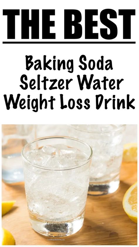 Baking Soda For Weight Loose, Ice And Baking Soda Diet, Baking Soda Drink For Fat Loss, Baking Soda Water Drink, Soda Water Drinks, Seltzer Water Recipes, Homemade Electrolytes, Meal Smoothies, Drinking Baking Soda