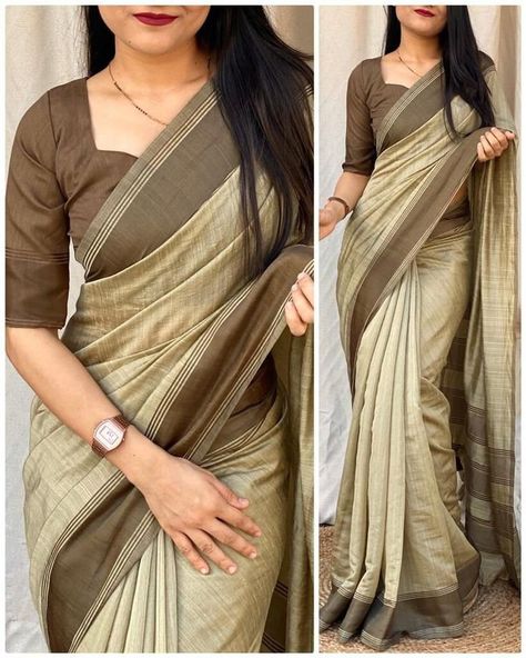 Salwar Styles, Saree For Women Indian, Saree Elegant, Festival Saree, Soft Saree, Unique Sarees, Ethnic Saree, Fashionable Saree, Long Blouse Designs