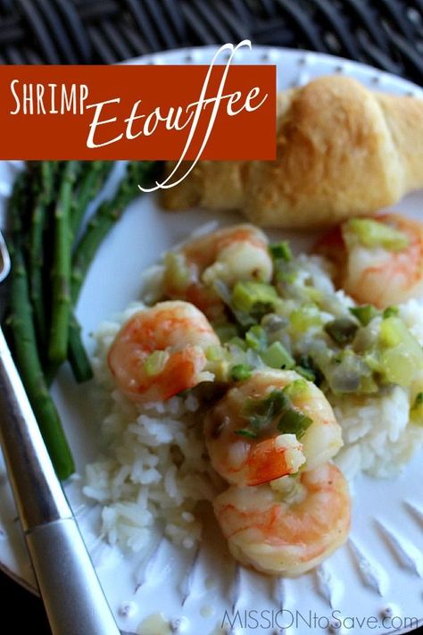 Try this simple Shrimp Etouffee recipe.  It is a "northern-ized" version of a Creole classic- with just enough Cajun "oo-ee"! Et Tu Fe Recipe, Roux Recipe, Ways To Cook Shrimp, Etouffee Recipe, Cook Shrimp, Shrimp Etouffee, How To Cook Shrimp, Shrimp Recipes, International Recipes