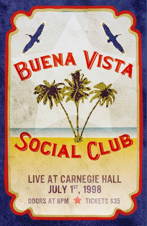 Buena Vista Social Club by Jess Cripps, via Behance" listened to this while shopping at East ! My reason for such a wonderful wardrobe.. Buena Vista Social Club, Vintage Cuba, Bar Deco, Cuban Music, Havana Club, Salsa Music, Cuban Art, Club Poster, Havana Cuba