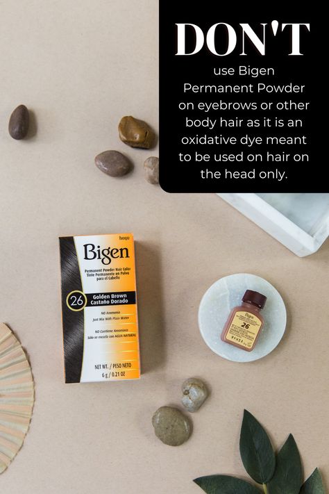 As a reminder, Bigen is not henna and is an oxidative dye intended only for use on hair on the head. We encourage users not to use our product on other parts of their face or bodies, since it is specially formulated for head hair only. We value our customers' health very much 🧡 Agua Natural, Head Hair, Body Hair, Hair Care Tips, The Head, Hair Products, Care Tips, Eyebrows, Henna