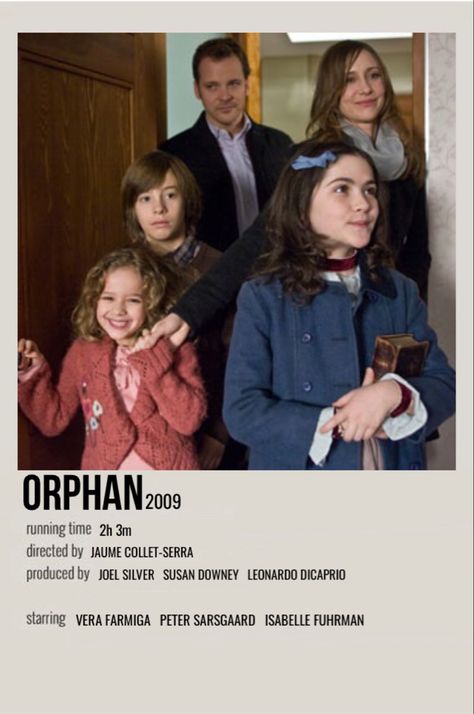 The Orphan Poster, Orphan Movie Aesthetic, Orphan Movie Poster, Orphan Poster, Esther Movie, Orphan Costume, Orphan 2009, Orphan Movie, Polaroid Movie Poster