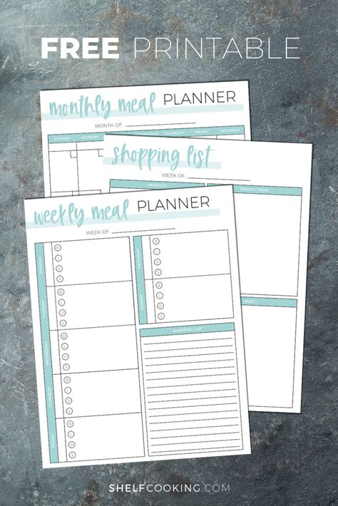 Printable Meal Planner Monthly, Meal Planner Calendar, Grocery Shopping List Printable, Notion Meal Planner, Monthly Menu Planner, Shelf Cooking, Meal Planning Calendar, Shopping List Printable, Meal Planner Printable Free