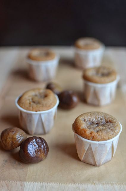 Chestnut Recipes Savory, Chestnut Muffins, Chestnut Desserts, Chestnut Recipes, Bouchon Bakery, Tiny Cakes, Things To Eat, Little Cakes, Tea Cakes