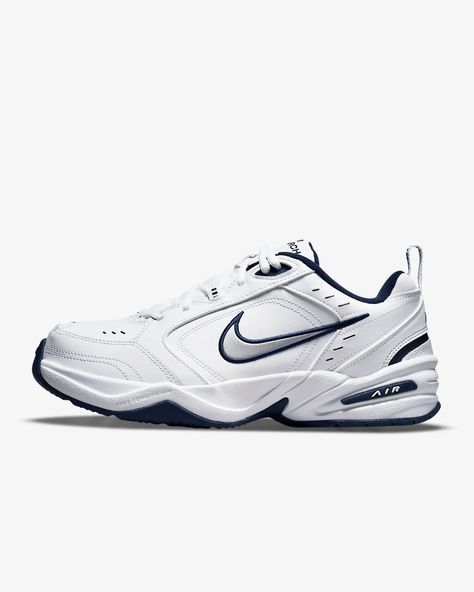 Nike Air Monarch IV Men's Workout Shoes (Extra Wide). Nike.com Nike Air Monarch Iv, Air Monarch Iv, Nike Air Monarch, Harrods London, Mens Training Shoes, Nike Pro Combat, Shoe Nike, Workout Shoes, Gym Shoes