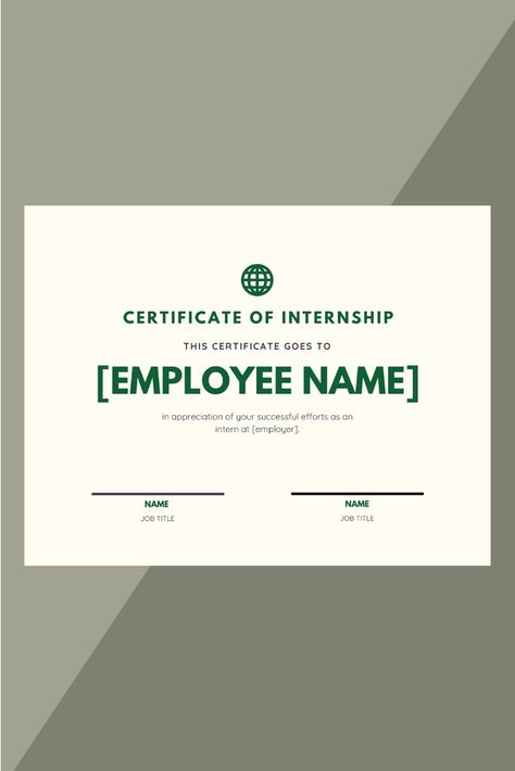 Check out our full library of internship certificates by visiting our library below. All designs are free and completely editable. Job Title, Certificate Templates, Word Template, Web Development, Template Printable, Template Design