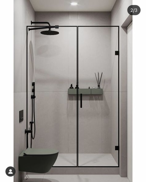 Makeover Kamar Mandi, Silver Bathroom, Bathroom Inspiration Modern, Washroom Design, Sopot, Bathroom Inspiration Decor, Bathroom Layout, Shower Remodel, Shower Door