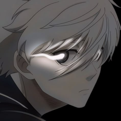 Gojo Glowing Eyes, Pp Anime Cool, Manga Art Pfp, Dark Pfp Anime, Anime Dark Pfp, Pfp Anime Dark, Nagi Pfp, Anime Photo Profile Cool, Dark Anime Icons